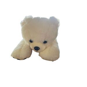 Glow Guards White Lying Down Light Up Teddy Bear Plush Stuffed Animal 16"